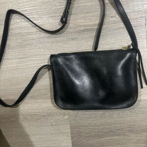 Madewell Chic Black Leather Crossbody Bag